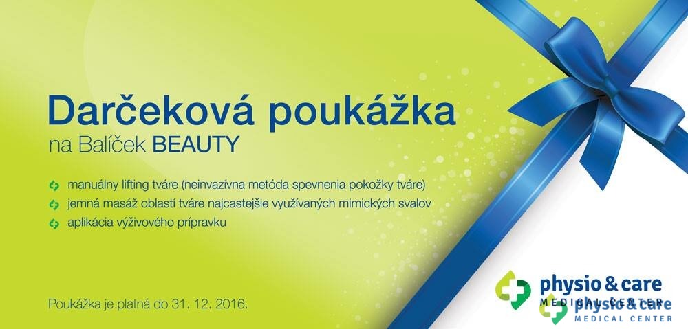 Darčeková poukážka na balíček BEAUTY